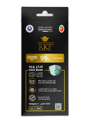 RKF Lines Design 99 % Protected Reusable and Washable Face Mask, 50 Full Wash Cycles, Green, Free Size