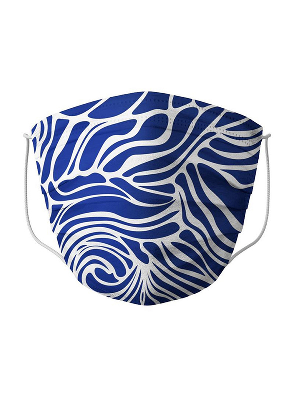 RKF Lines Design 99 % Protected Reusable and Washable Face Mask, 50 Full Wash Cycles, Navy Blue, Free Size
