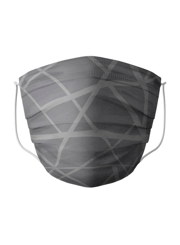 RKF Curve Design 99 % Protected Reusable and Washable Face Mask, 50 Full Wash Cycles, Light Grey, Free Size