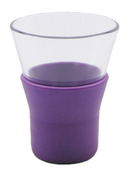 Al Hoora 110ml Glass Ypsilon Brio Caffe with Silicone Cover, 430400PP, Purple