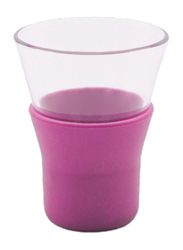 Al Hoora 110ml Glass Ypsilon Brio Caffe with Silicone Cover, 430400P, Pink