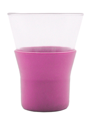 Al Hoora 110ml Glass Ypsilon Brio Caffe with Silicone Cover, 430400P, Pink