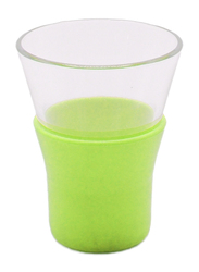 Al Hoora 110ml Glass Ypsilon Brio Caffe with Silicone Cover, 430400G, Green