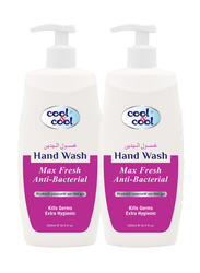 Cool & Cool Max Fresh Anti-Bacterial Hand Wash, 500ml, 2 Pieces