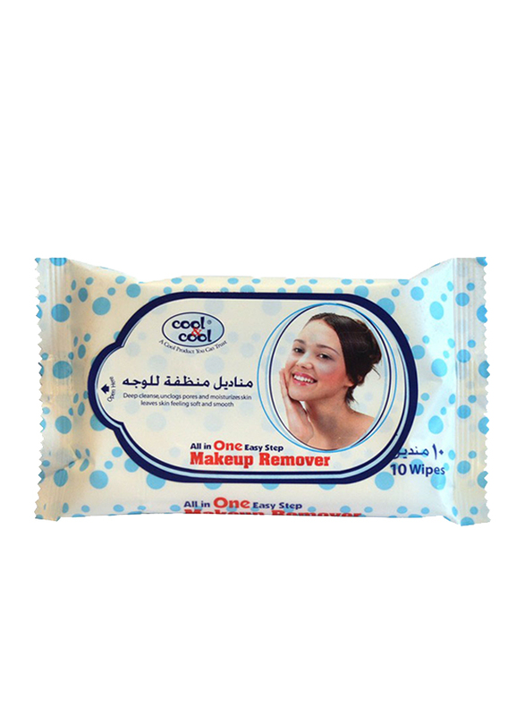 Cool & Cool Make Up Remover Wipes, 10 Sheets