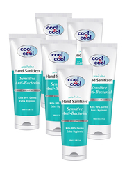 Cool & Cool Sensitive Hand Sanitizer Tube, 100ml, 6 Pieces