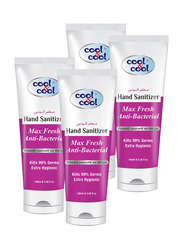 Cool & Cool Max Fresh Hand Sanitizer Tube, 100ml, 4 Pieces