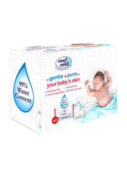 Cool & Cool 2 Pieces 99% Water Content Wipes for Babies, 64 Sheets