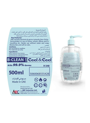 Cool & Cool Aqua Hand Sanitizer, 500ml, 12 Pieces