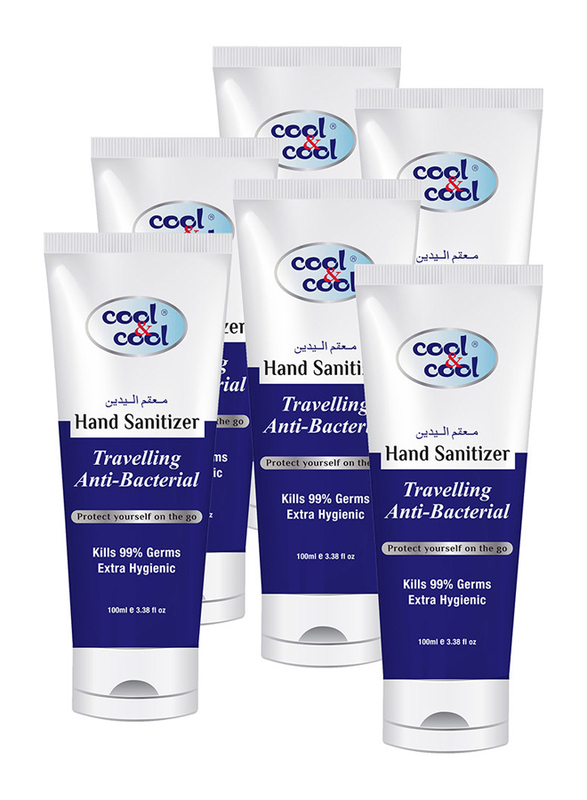 Cool & Cool Travelling Hand Sanitizer Tube, 100ml, 6 Pieces