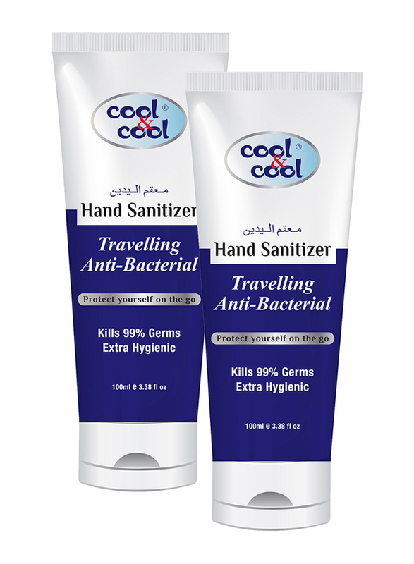 Cool & Cool Travelling Hand Sanitizer Tube, 100ml, 2 Pieces