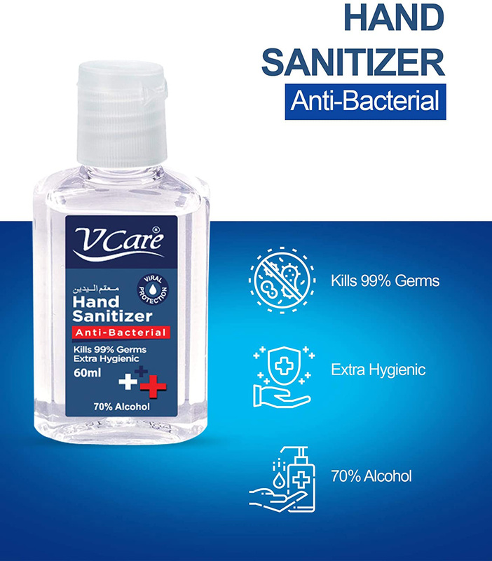 V Care Hand Sanitizer, 60ml, 3 Pieces