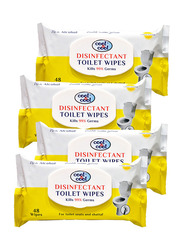 Cool & Cool  Disinfectant Toilet Wipes, 4 Pack x 48 Sheets