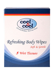 Cool & Cool Refreshing Body Wipes, 5 Sheets
