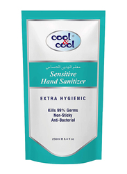 Cool & Cool Sensitive Hand Sanitizer Gel Refill Pouch, 250ml