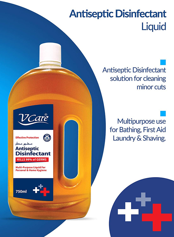 V Care Effective Protection Antiseptic Disinfectant Liquid, 750ml