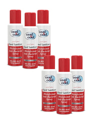 Cool & Cool Disinfectant Hand Sanitizer Spray, 200ml, 6 Pieces