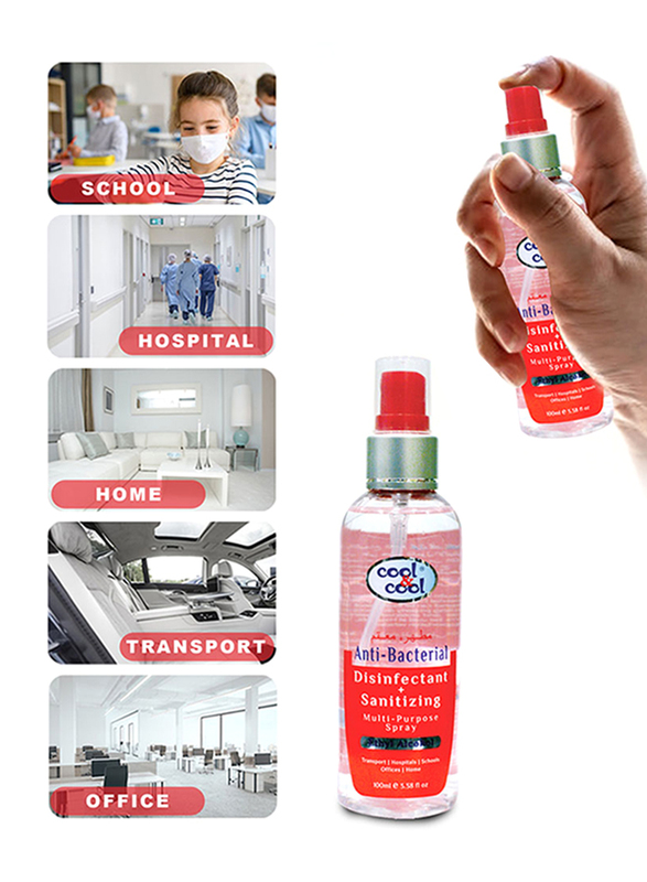 Cool & Cool Anti-Bacterial Disinfectant + Sanitizing Multi Purpose Spray, 100ml