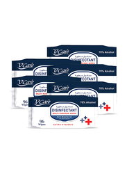 V Care Disinfectant Anti Bacterial Multi Purpose Wipes Set, 96 Sheets, 6 Pieces