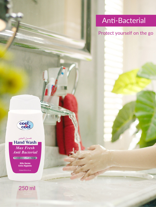 Cool & Cool Max Fresh Anti-Bacterial Hand Wash, 250ml, 4 Pieces