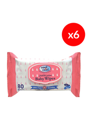Cool & Cool 6-Pieces Baby Wipes, 80 Wipes