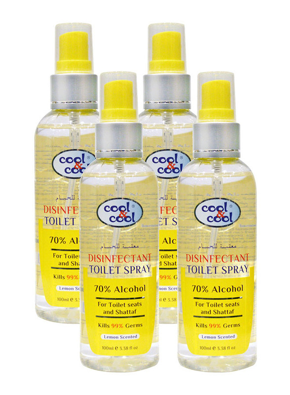 Cool & Cool Disinfectant Toilet Spray, 4 Bottles x 100ml