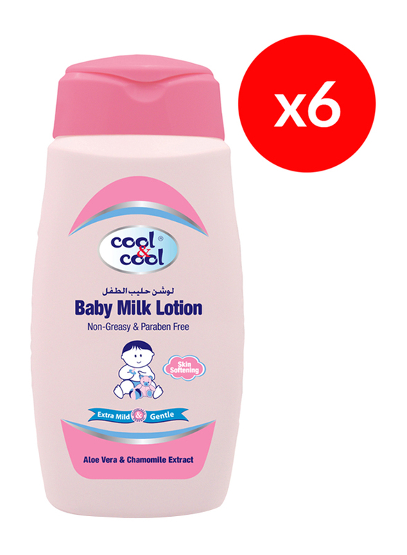 Cool & Cool 6-Pieces Baby Milk Lotion, 250ml