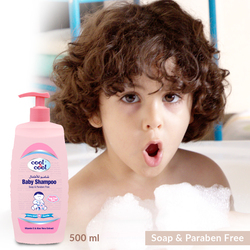 Cool & Cool 2-Pieces Baby Shampoo + Regular Baby Wipes Set for Kids, 500ml + 40 Wipes