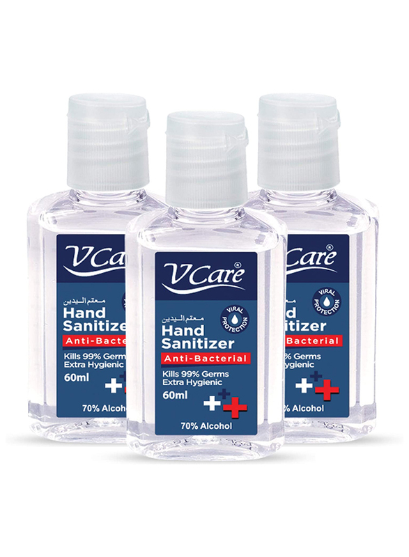 V Care Hand Sanitizer, 60ml, 3 Pieces
