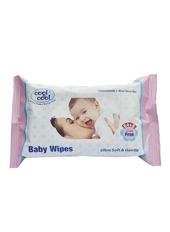 Cool & Cool 72 Sheets Wipes for Babies