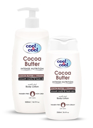 Cool & Cool Cocoa Butter Body Lotion Set, 500ml + 250ml, 2-Pieces
