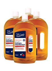 V Care Effective Protection Antiseptic Disinfectant Liquid, 4 Bottles x 750ml
