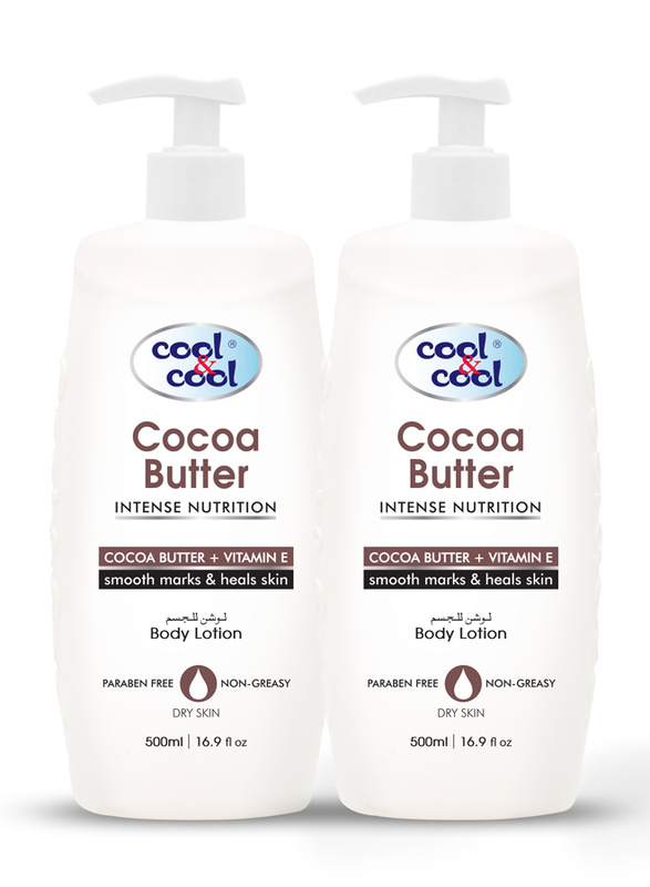 Cool & Cool Cocoa Butter Body Lotion Set, 500ml, 2-Pieces