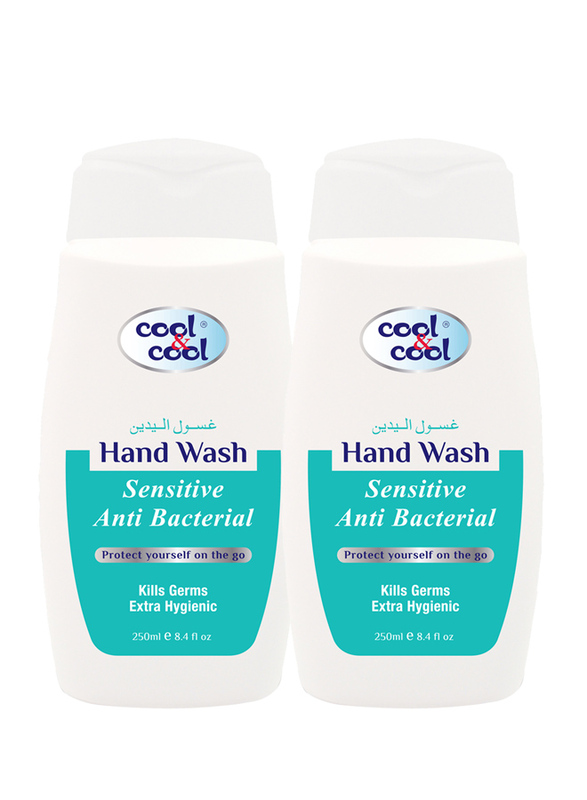 Cool & Cool Sensitive Anti-Bacterial Hand Wash, 250ml, 2 Pieces