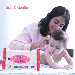 Cool & Cool 2-Piece Ultra Soft & Gentle Wipes for Baby, 12 Sheets