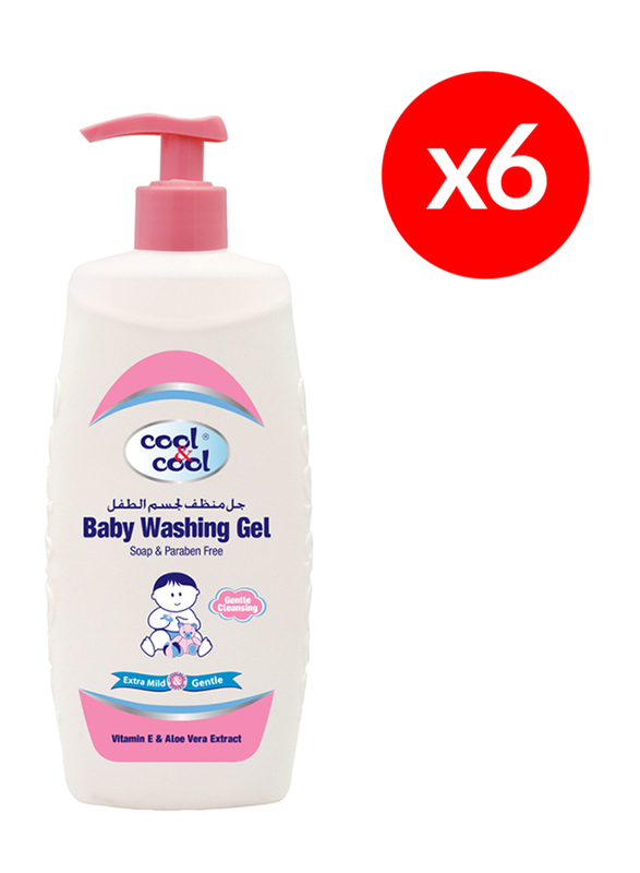 Cool & Cool 6-Pieces Baby Washing Gel, 500ml