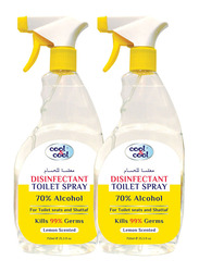 Cool & Cool Disinfectant Toilet Spray, 2 Bottles x 750ml