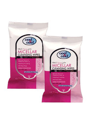 Cool & Cool Micellar Cleansing Wipes, 12 Sheets x 2 Pieces, White