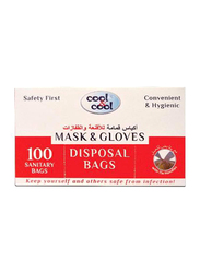 Cool & Cool Mask and Gloves Disposal Bags, 100 Sanitary Bags
