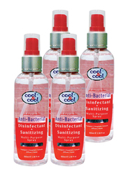 Cool & Cool Anti-Bacterial Disinfectant + Sanitizing Multi Purpose Spray, 100ml, 4 Pieces