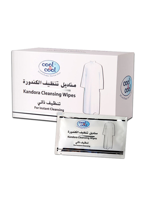 Cool & Cool Kandora Cleansing Wipes, 12 Sheets