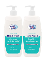 Cool & Cool Sensitive Anti-Bacterial Hand Wash, 500ml, 2 Pieces