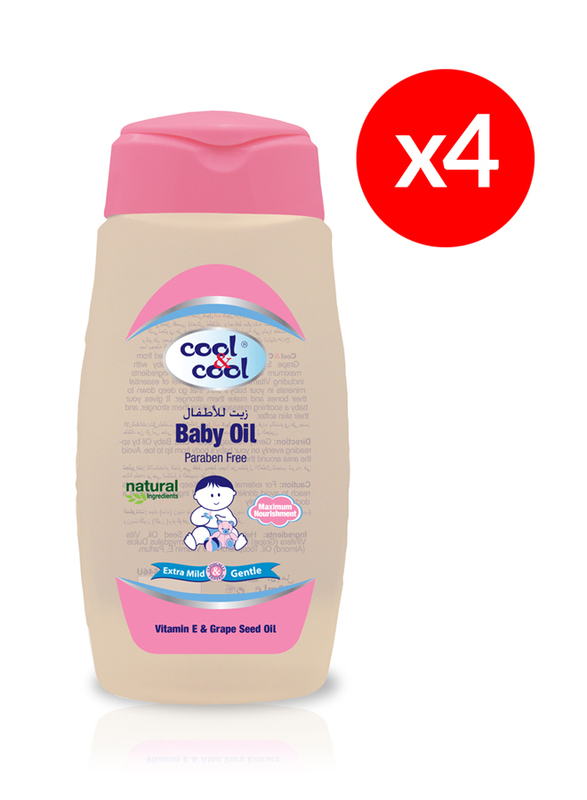 Cool & Cool 4 Pieces Baby Oil, 250ml