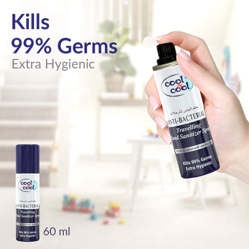 Cool & Cool Travelling Hand Sanitizer Spray, 60ml, 6 Pieces