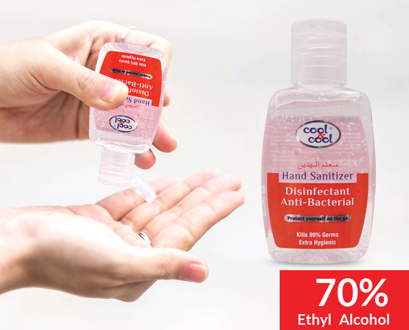 Cool & Cool Disinfectant Anti-Bacterial Hand Sanitizer, 60ml