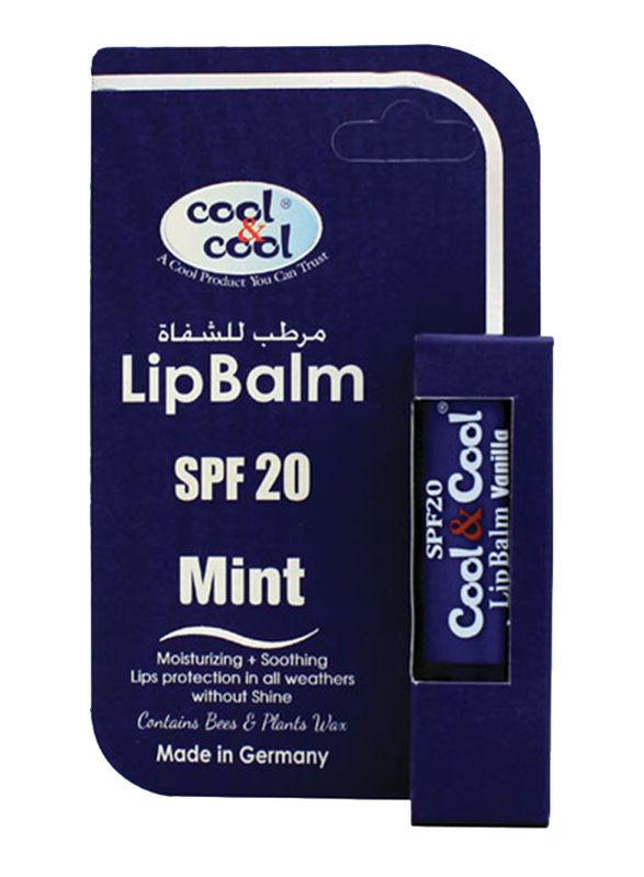 Cool & Cool SPF20 Lip Balm, Mint, Blue