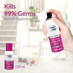 Cool & Cool Max Fresh Hand Sanitizer Spray, 120ml, 3 Pieces