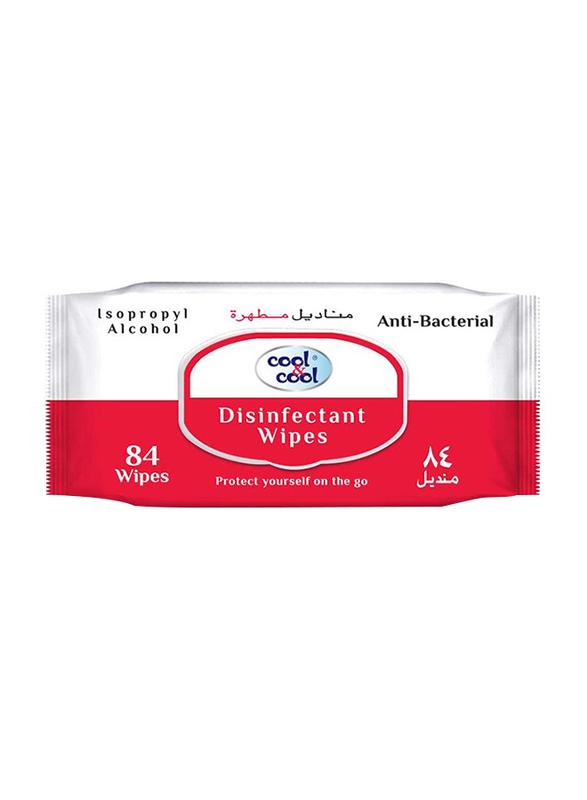Cool & Cool Disinfectant Wipes, 84 Wipes