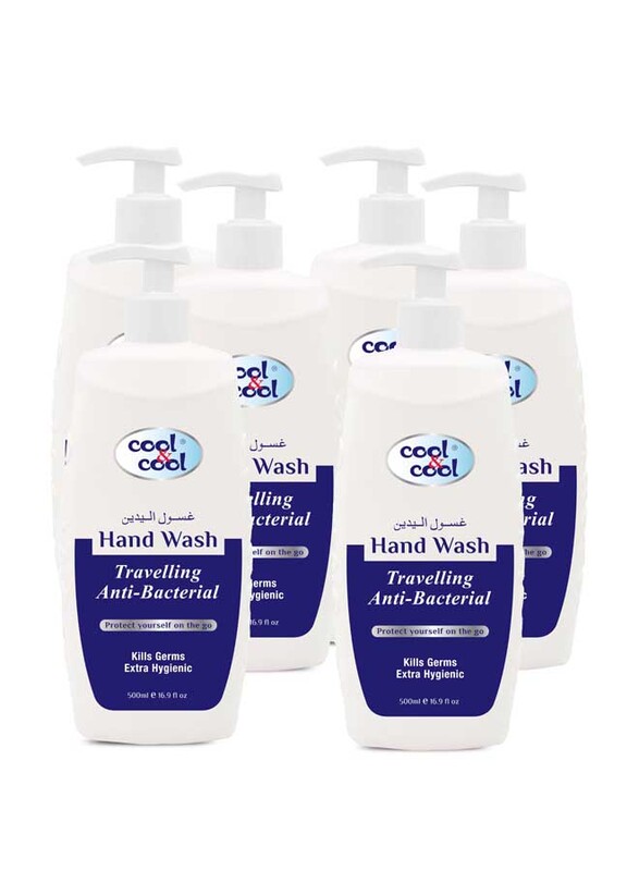 Cool & Cool Travelling Anti-Bacterial Hand Wash, 500ml, 6 Pieces