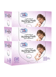 Cool & Cool Nursing Hygienic Pads, 3 x 30 Counts